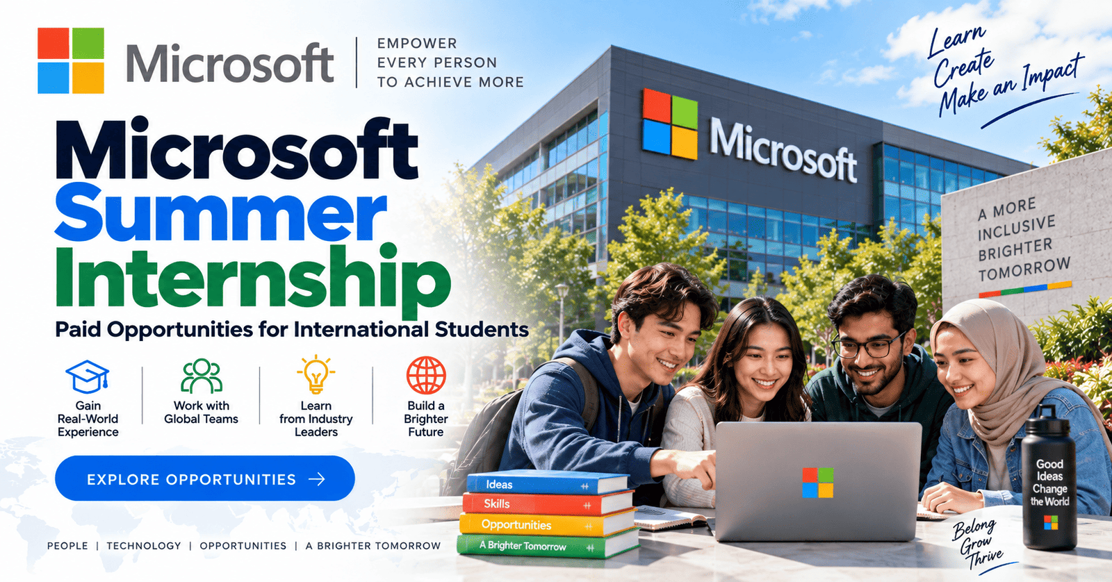 Microsoft Summer Internship 2027 Paid Opportunities for International Students